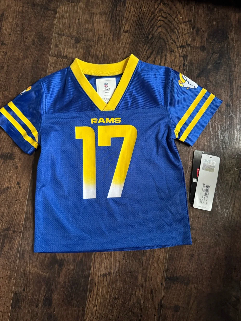 NFL Los Angeles Rams Blue & Yellow Kids Jersey #17